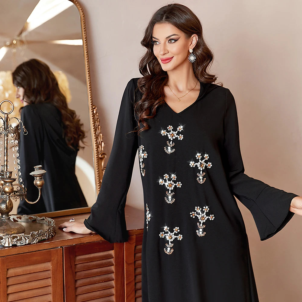 Zaynab Long Sleeve Abaya Para Fiestas Couple Dress Maxi Dress Full Sleeves Muslim Women Dress Abaya