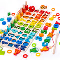 2021 New Design 6 in 1 Wooden Toys Matching Board Early Educational Toys Customized Creative Learning Montessori Toys
