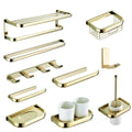 Bathroom Gold Wall Mounted Stainless Steel Accessory Set