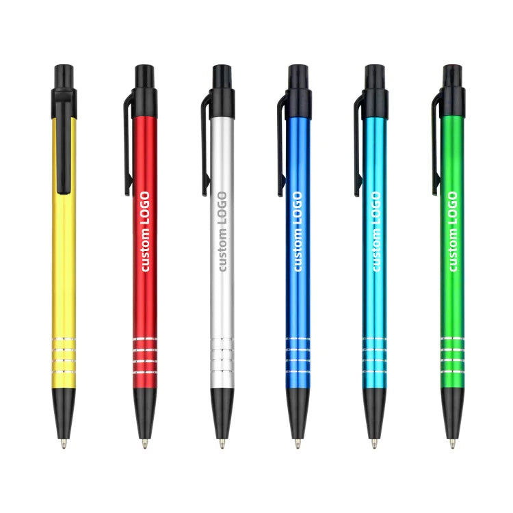 Goodstar Custom Logo Ballpoint Pens 1.0mm Writing Width Durable Metal Design Black Ink Non-Erasable Office School Use Enduring
