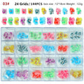 Nail Art Resin Flowers Plastic Design 5D Embossed Flowers Crystal Nail Charms Manicure Rhinestone