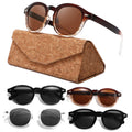 CONCHEN 2025 New Arrival Vintage Round Frame Sun Glasses Custom Logo Printing Unbreakable TR90 Sunglasses Polarized with Case