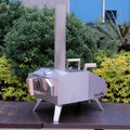 Professional Folding Stainless Steel Charcoal / Pellets / Wood Grill with 33x33cm Cooking Area for Camping and BBQ