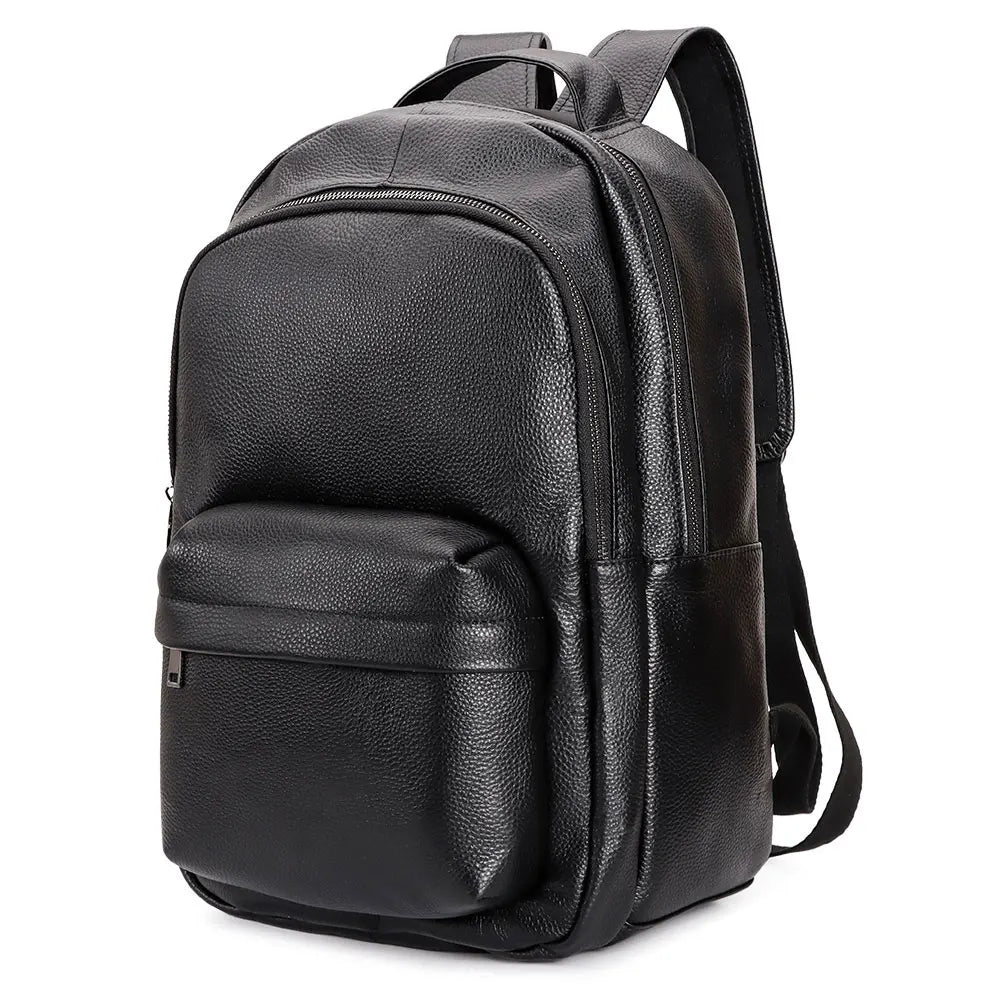 HUMERPAUL Genuine Leather Backpack Bag for Men Fashion Luxury School Bags Business Laptop Large Capacity Travel Rucksack Mochila