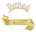 Retired Party Diamond Headbands Supplies Officially Retired Hairpiece Tiaras With Party Sash Set