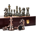 Factory Price 52CM Big Metal Glossy Chess Pieces Solid Wooden Folding Chess Board High Grade Professional Chess Games Set