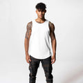 Men's Summer Casual Sports Tank Top Quick Drying Breathable Anti-Pilling Spandex/Cotton Knitted Weave Stand Collar Solid Color