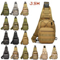 JSH Manufacturer Outdoor Chest Sling Bag Tactical Crossbody Shoulder Hunting Bag Lock Button Chains Decoration Polyester Lining