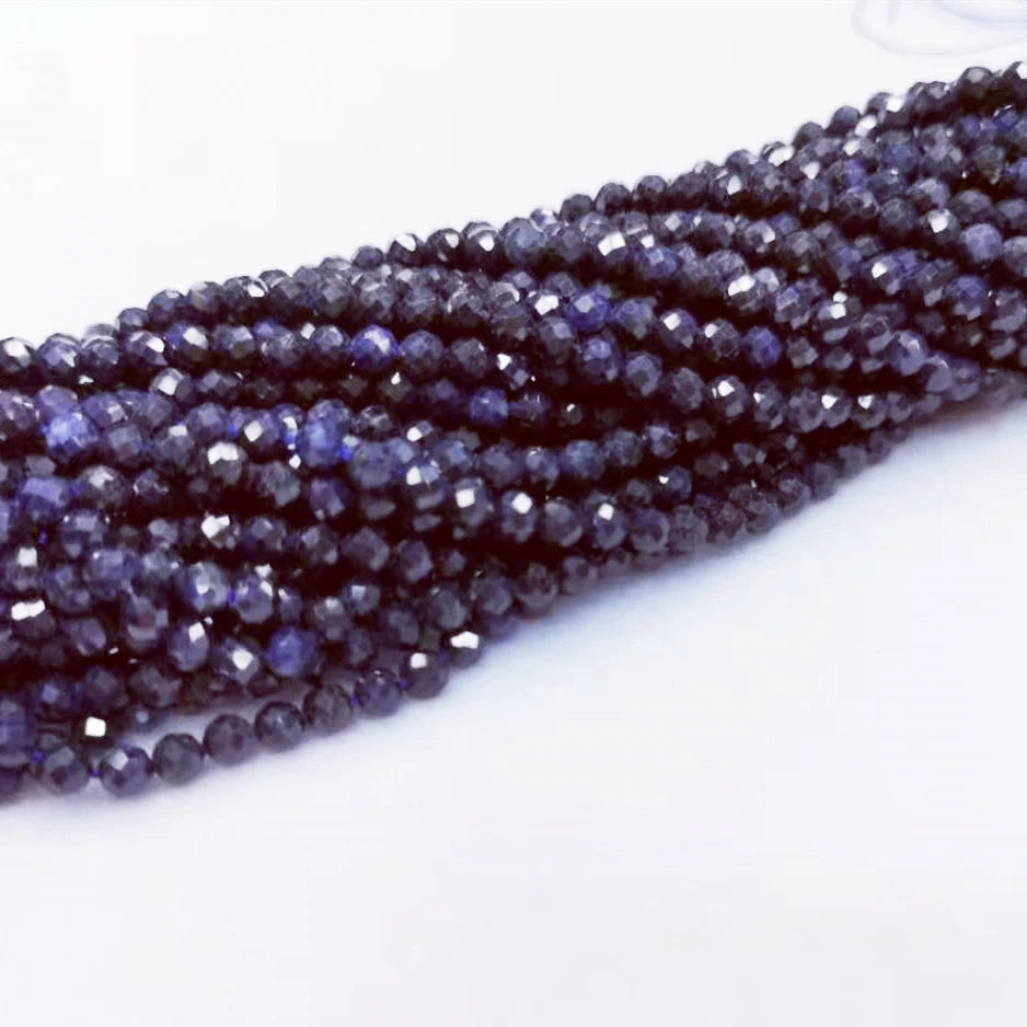 Natural Smooth Charm Gemstone 4mm Faceted Sapphire Cutting Stone Loose Beads for Jewelry Making