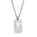 Custom Dog Tag Pendant Chain A-z Letter Pendant Necklace for Women Personalized Pendant Charms for Diy Jewelry Making