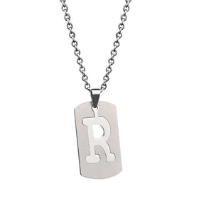 Custom Dog Tag Pendant Chain A-z Letter Pendant Necklace for Women Personalized Pendant Charms for Diy Jewelry Making