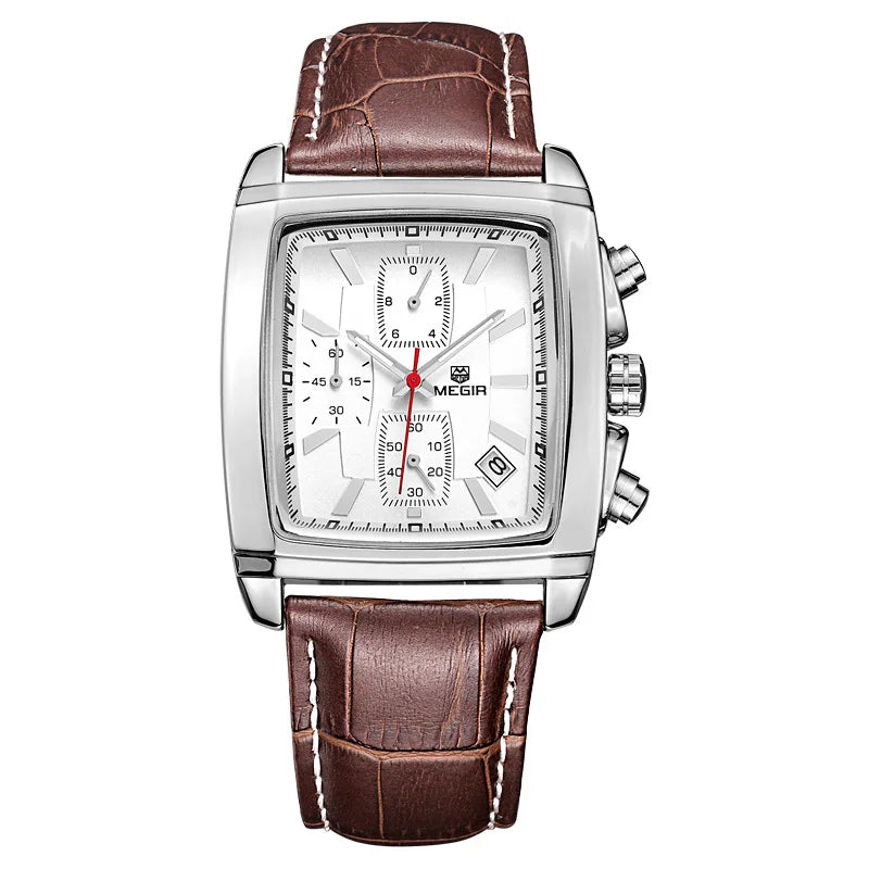 Hot Sell MEGIR Clock 2028 Watch Luxury Leather Waterproof Casual Business Men's Clock Relogio Masculino Men Luminous Wristwatch