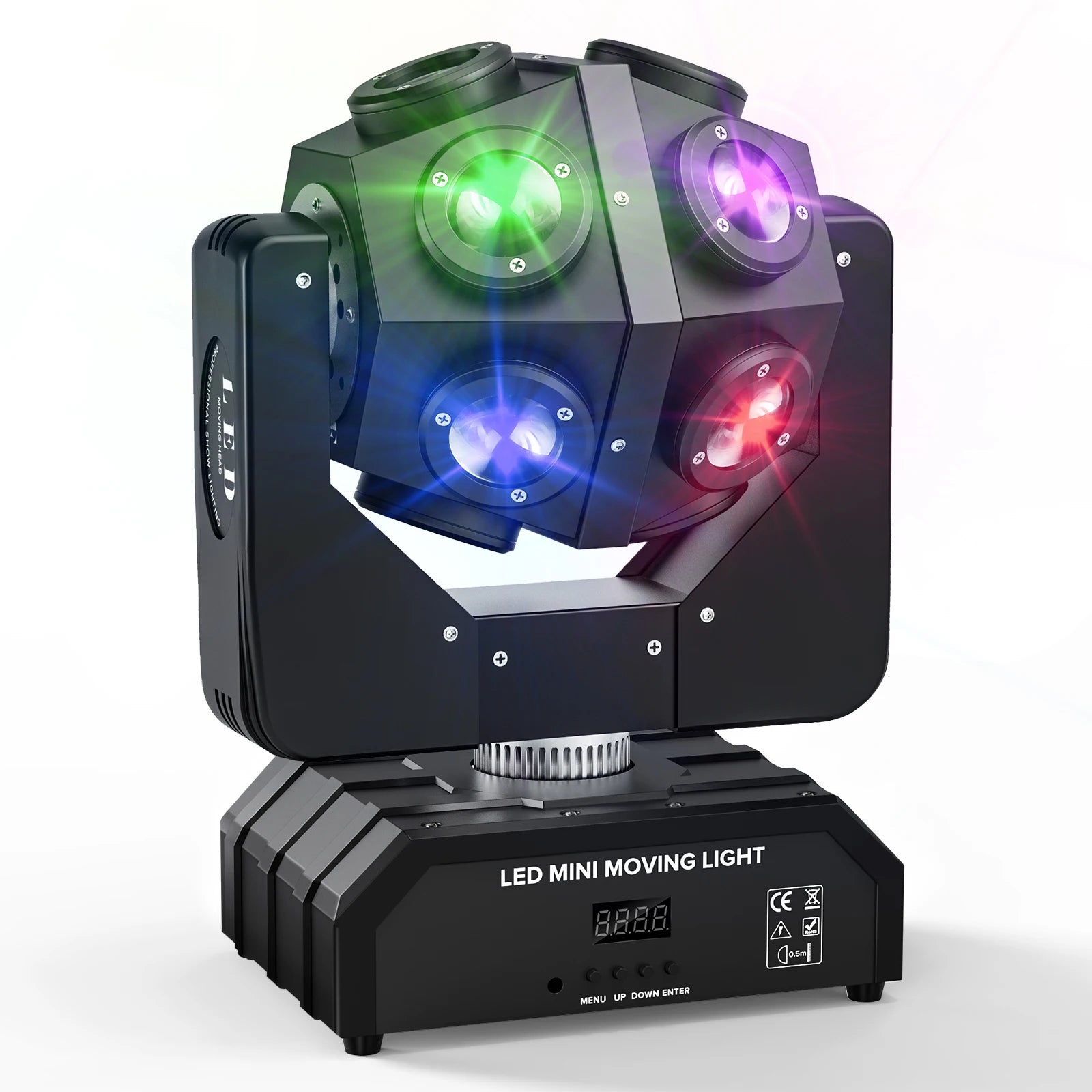 RGBW 4 in 1 Football LED Beam Moving Head Light Stage Effect Lighting DMX512 Sound Active