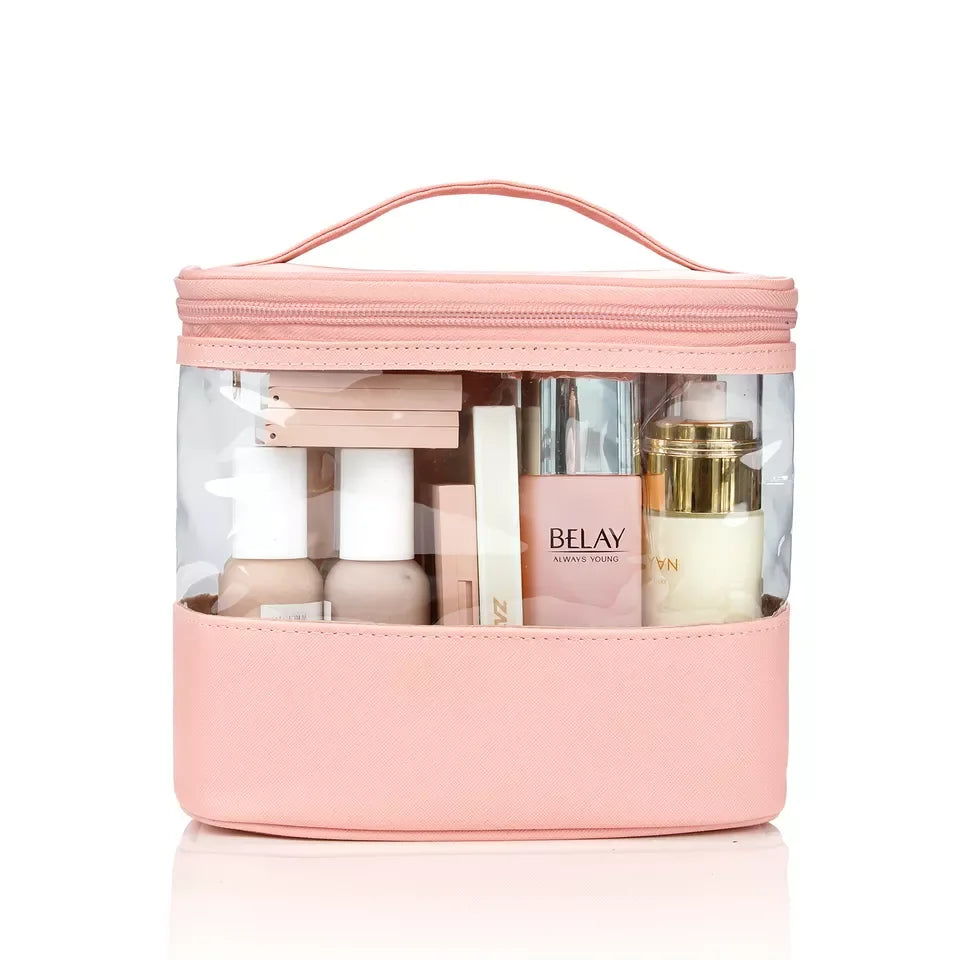 Waterproof Clear PVC Zipper Cosmetic Bags Travel Portable Toiletries Storage Bag Transparent Makeup Brush Organizer Washing Bags