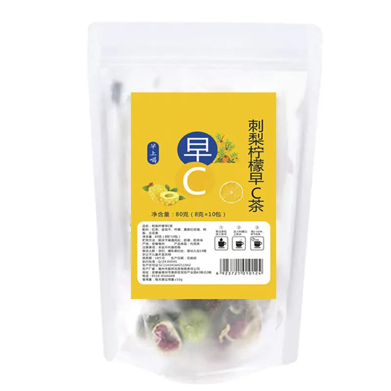 Healthy Fresh Raw Skin Whitening Fat Burner Cili Lemon Mulberry Rose Fruit Combination Tea Sachet & Bulk Box