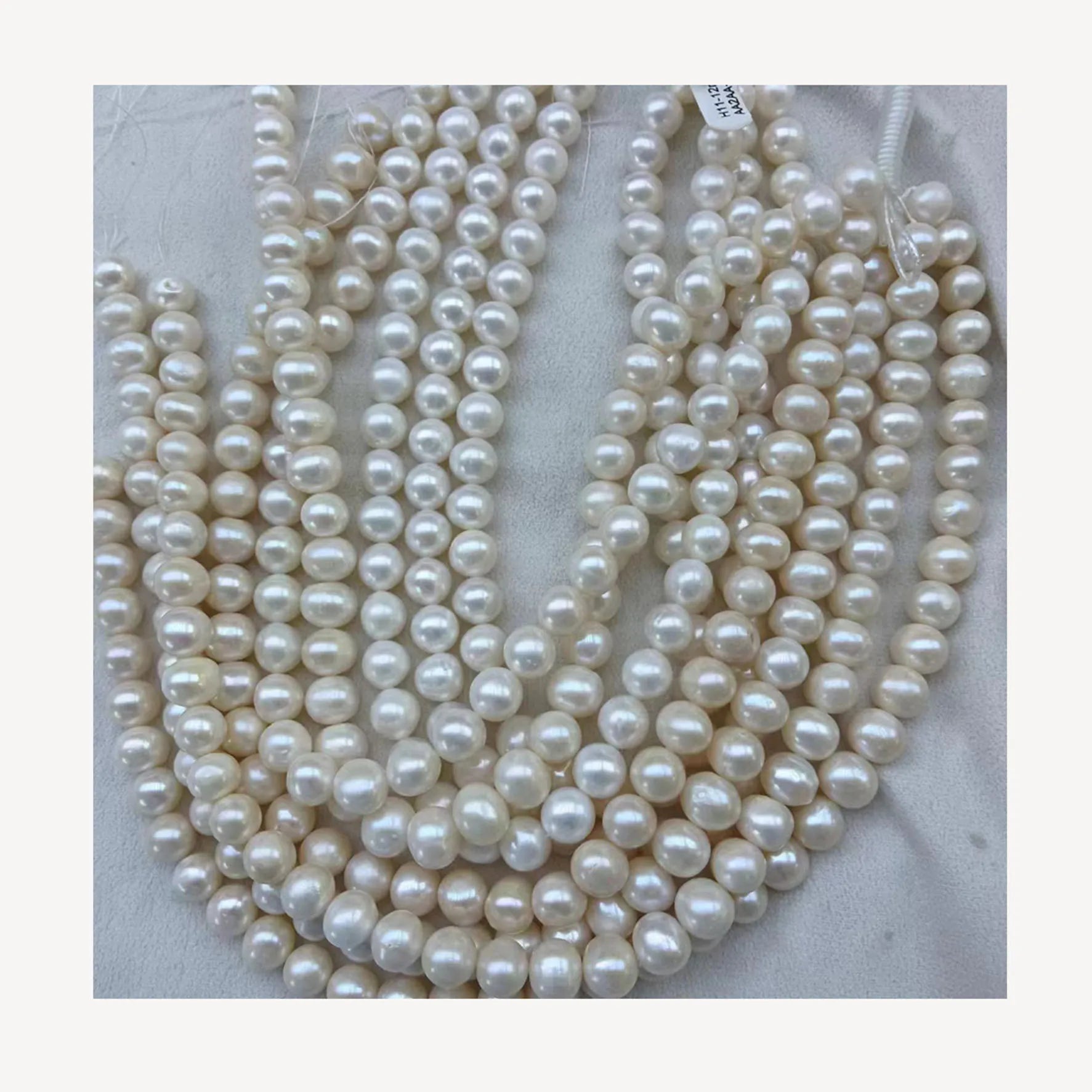 DIY Natural Pearls Beads 11-12 mm Round Freshwater Pearl in Strand for Jewelry Findings Making Wholesale One Piece Shipping