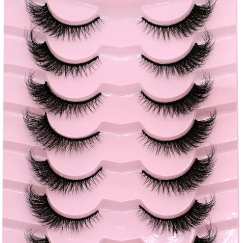 Festind 2023 New Design Luxury Foxy Winged Cat Eye Lashes Angel Wing Natural Silk Faux Mink Eyelashes Private Label 5 Buyers