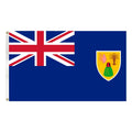 3x5 Ft Turks and Caicos Islands Flag Heavy Duty Polyester Grommets TCI National Banner Conch Shell Emblem for Outdoor BeachDecor