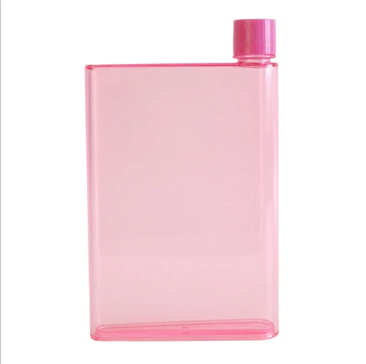 Flat Notebook Water Bottle Hot Sale Portable Plastic Flat Drinking BPA Free Plastic Free Sample Minimalist PS Unisex TOUR 1 PCS
