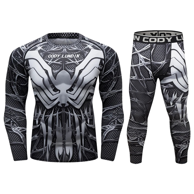 Wholesale Custom Design Athletic Running Shirt Gym Wear Compression Mens Fitness Clothes Set