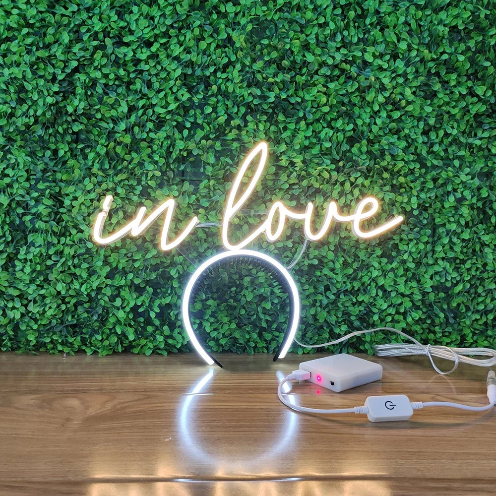 Drop Shipping in Love Neon Sign Headband