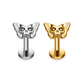 F136 Titanium  Labret Piercing Internal Thread Lip Monore Ring Crystal Ear Cartilage Tragus Helix Piercing Body Jewelry 16G
