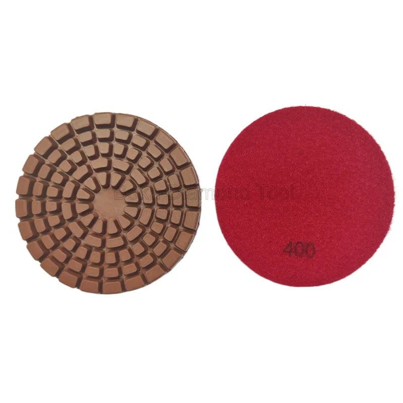 200# 400# 800# 4 Inch Factory Price Diameter Granite Marble Concrete Flexible Diamond Polishing Pads