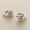 VIANRLA 925 Sterling Silver Jewelry Earrings Minimalism Hug Earrings 18k Gold Plated Earring for Women Free Laser Logo Wholesale