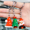 Wholesale Creative 3D Christmas Soft PVC Keychain Custom Party Keychain with New Design Christmas Pendant Keychain