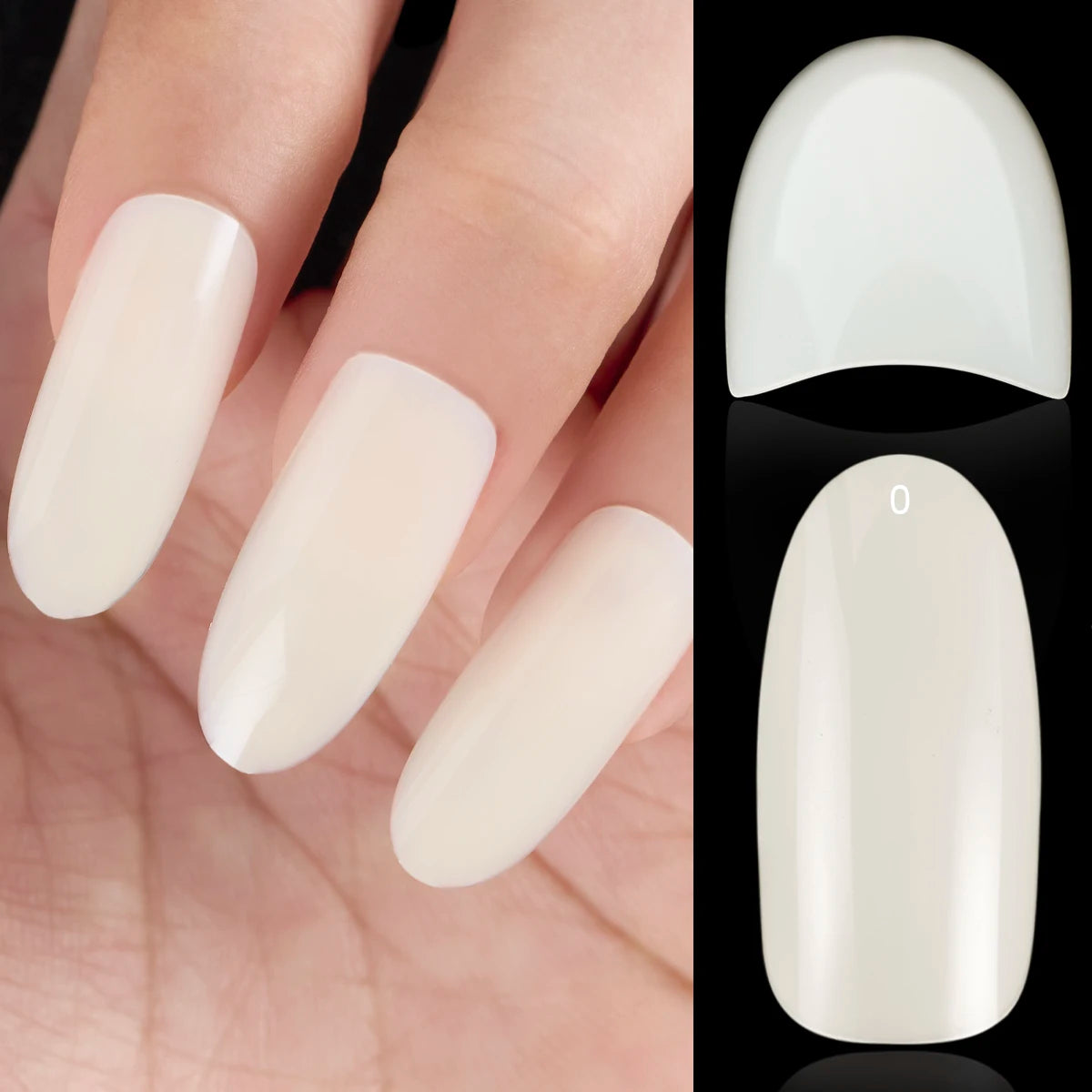 2024 New Extended Natural Color ABS Nail Flakes Reusable French Nail Art Plate 120 Pieces Per Box Square No Polishing Required