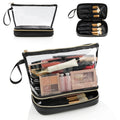 Relavel Small  Makeup Bag Organizer Waterproof Toiletry Bag Women TSA Approved Clear Plastic Cosmetic Bags for Travelling
