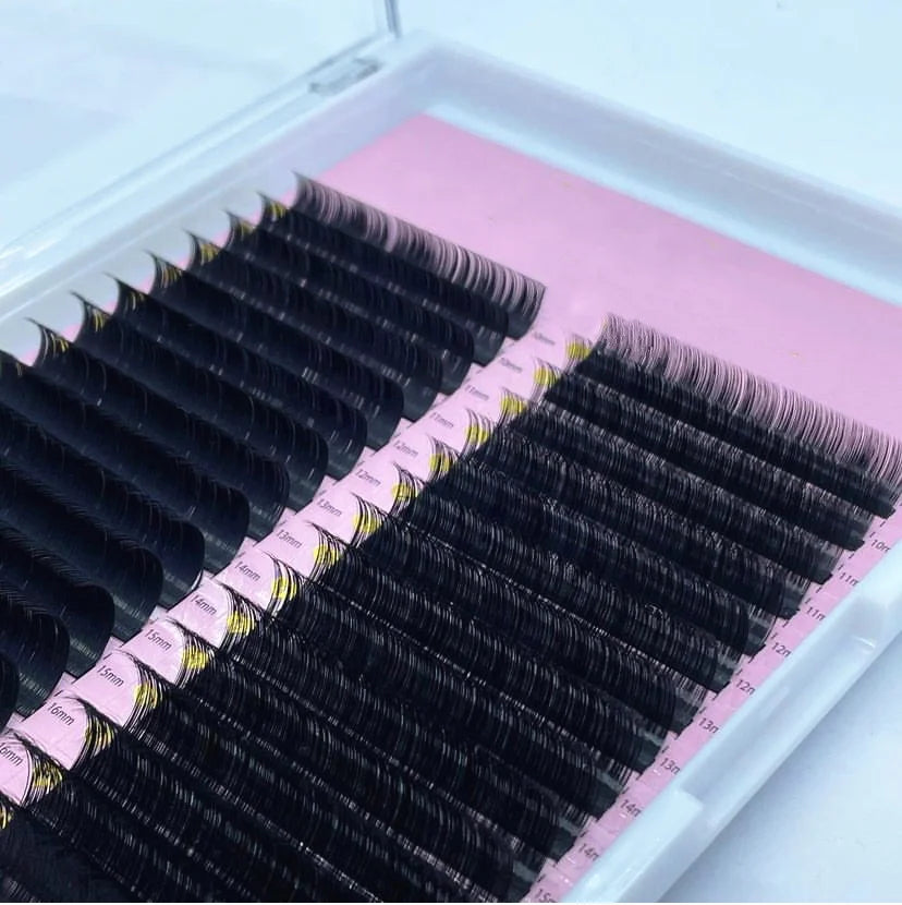 12/14/16/28 Rows Trays Wholesale Private Label Classic Eyelash Extensions Cc Flowering Volume Eyelash Manufacturing