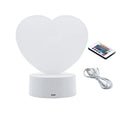 Night Light Sublimation Acrylic Photo Frame With Three-color Changing Lamp Base for Christmas/Wedding/Birthday/Decor