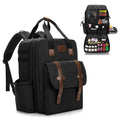 Large Black Travel Barber Case Fashionable Polyester Scissor Bag with Zipper for Various Hair Cutting Tools Holds Capacity