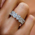CAOSHI Dazzling Water Drop Shaped Crystal Cubic Zirconia Band Rings for Exquisite Women Wedding Party Silver Plated CZ Rings OEM