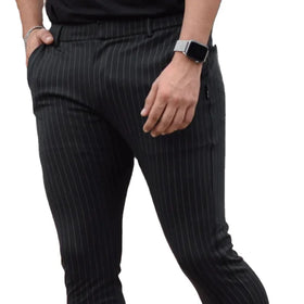 Top Fashion 100% Polyester Solid Black Suit Pants for Men Casual Business Golf Pants Work OfficeTrousers Pants