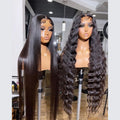 Best Lace Long Straight Deep Wave 13x4 Lace Frontal Human Hair Wigs 30 40 Inch Human Hair Full Lace Front Wig Wholesale