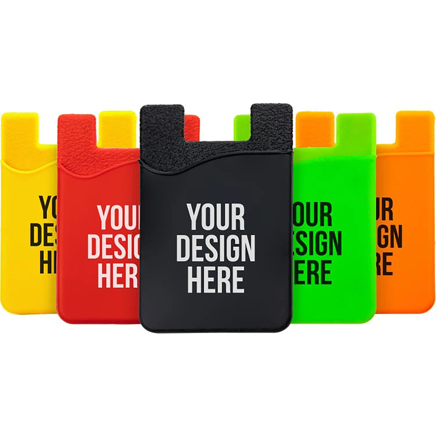 Custom Logo Smartphone Sleeve Silicone ID Card Holder Adhesive Phone Wallet for New Business Giveaways