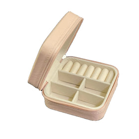 Apricot Travel Jewelry Box Organizer Jewelry Box Women Gift Pu Jewelry Box