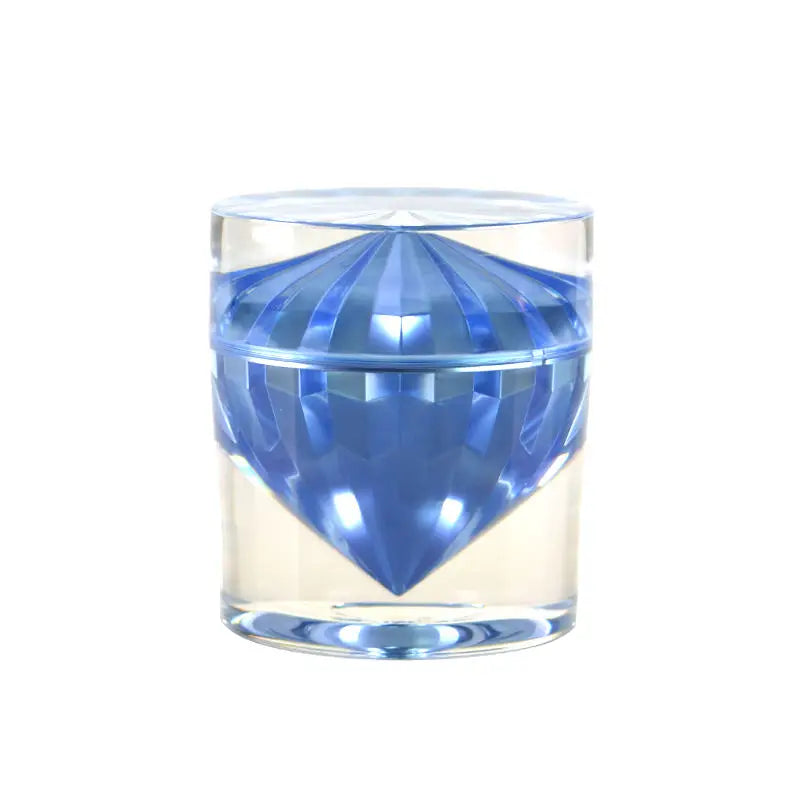 Luxury and Unique Skincare Set Packaging 10g15g 50g 30ml 60ml Empty Transparent Cosmetic Blue Acrylic Sunscreen Cream Jar