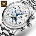 OLEVS 6667 Men's Mechanical Watch Luminous Waterproof Automatic Multifunctional Features 20mm Band Width Alloy Fashion Style