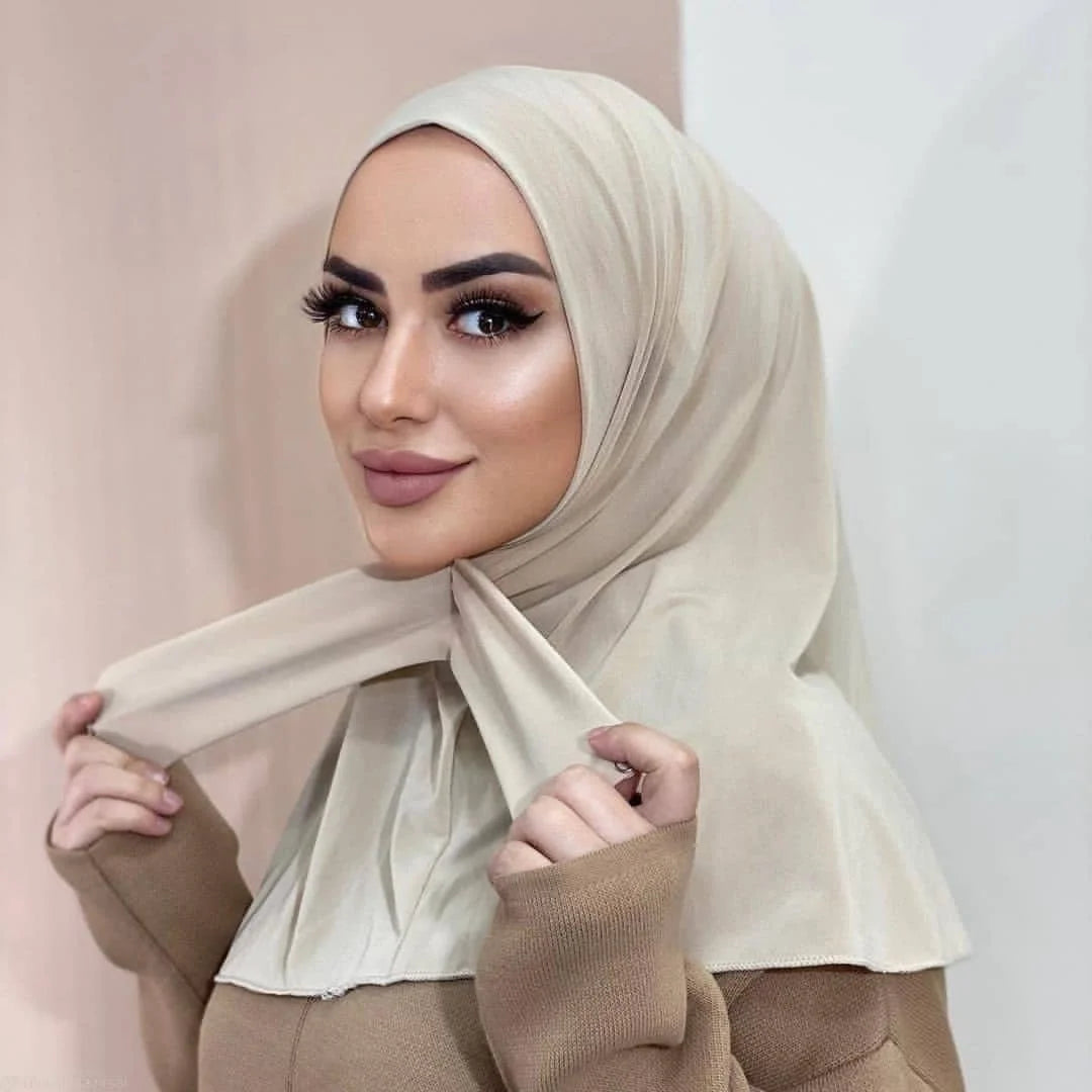 Customized Muslim Hijab Instant Innercap Button Fixing Easy to Wear Underscarf High Quality