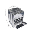 Camping Hiking Stove Stainless Steel Big Size Grill Backpacking Wood Stove Picnic BBQ  Cooker