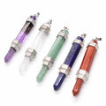 DIY Natural Hexagonal Column Pendulums Healing Reiki Crystal Pendant for women gift