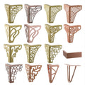 2023 15cm  Hot Sale Golden New Modern Metal Iron Triangular Sofa Legs With Flower Pattern