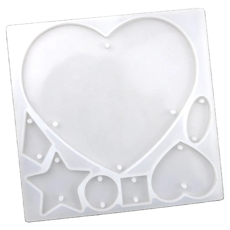 Love square Round DIY Crystal Drop Mould Mirror Pendant Decoration Tool Food Grade