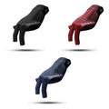 10% Custom Durable Non-slip Breathable Polyester 3 Finger Indonesia Billiard Accessories Snooker Gloves 7 Colors Professional