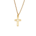 MIENTER Stainless Steel Cross Necklace Fashion Luxury 18k Gold Plated Stainless Steel Jewelry
