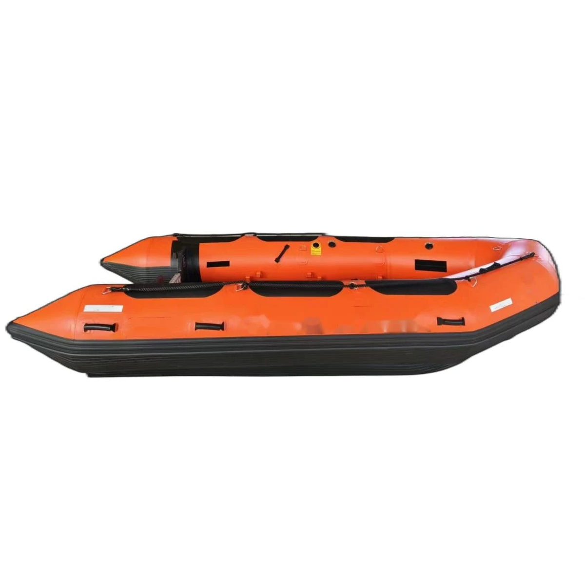 Havospark OEM PVC Hypalon Inflatable Dinghy Rescue Boat with Motor Safe & Waterproof Life Saving Equipment Black