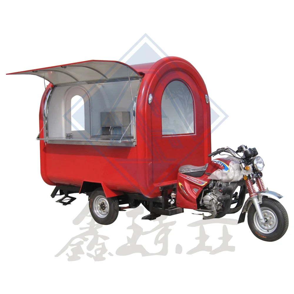 Three Wheeled Motorcycle Dining Car Multi Functional Snack Car Night Market Mobile Commercial Stall Truck Food Truck